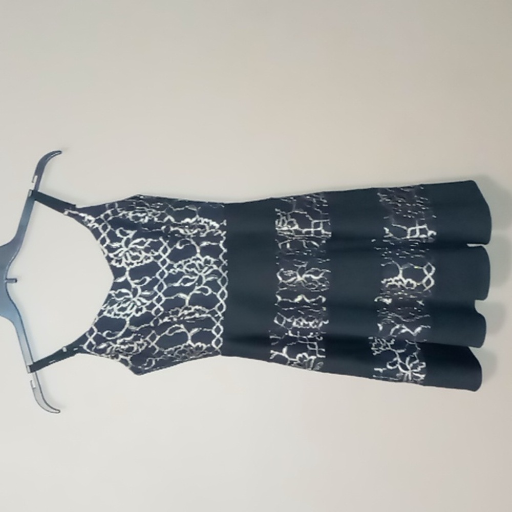 Annabella Black Dress w Foil Embellishments Size XS